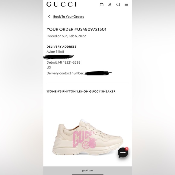 Gucci Women's Rhyton ‘LEMON GUCCI’ Sneaker - Picture 10 of 10